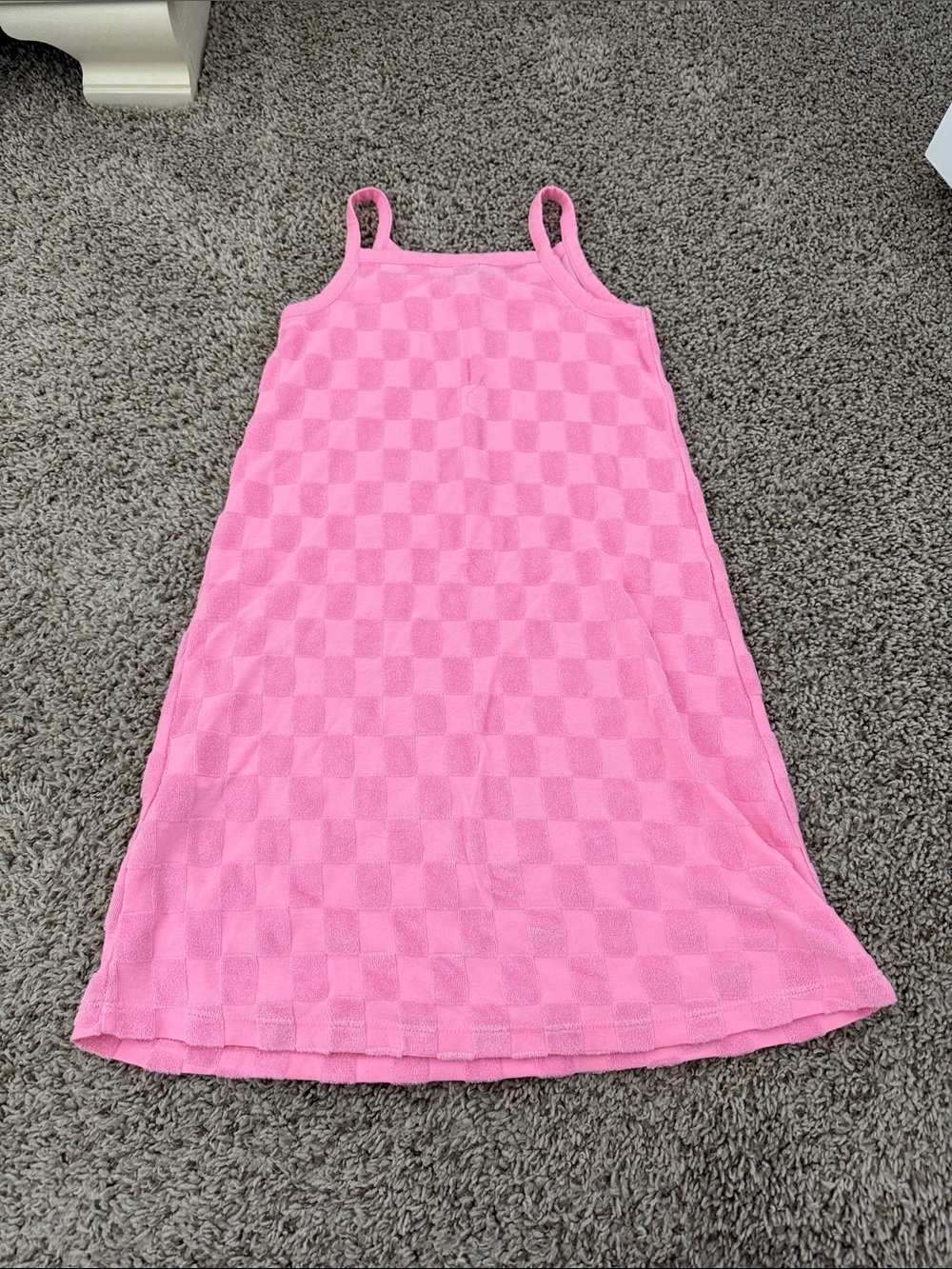 Old Navy Pink Checker Terry swimsuit coverup